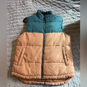 St. John's Bay Teal and Tan Vest